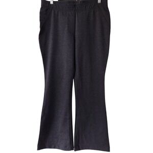 NWT Chico's Size 1 (US 8) Short Ponte Flare Pull On Pants Dark Gray